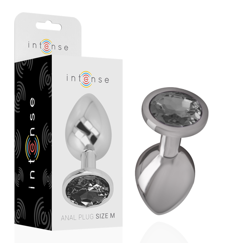 plug anal en métal bijou noir taille M Intense, photo principale