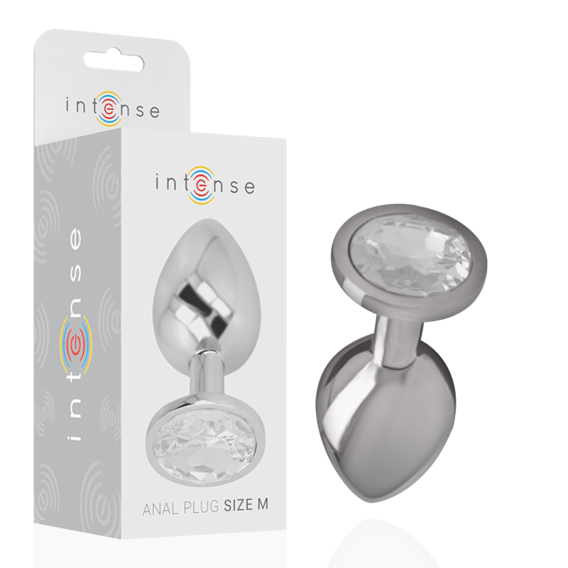 plug anal en métal bijou argenté taille M Intense, photo principale
