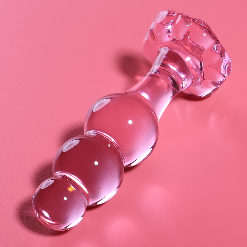 Plug anal en verre Nebula Ibiza modèle 1 rose 10,5 cm