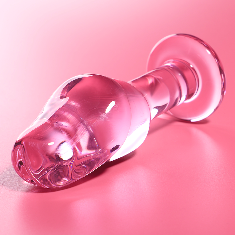Plug anal en verre Nebula Ibiza modèle 6 rose 12,5 cm