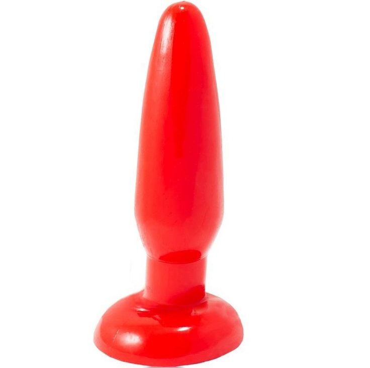 petit plug anal conique à ventouse rouge 15 cm Baile, photo principale
