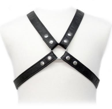 Harnais cuir homme sangles en croix réglable Leather Body, vue 1 sur 1