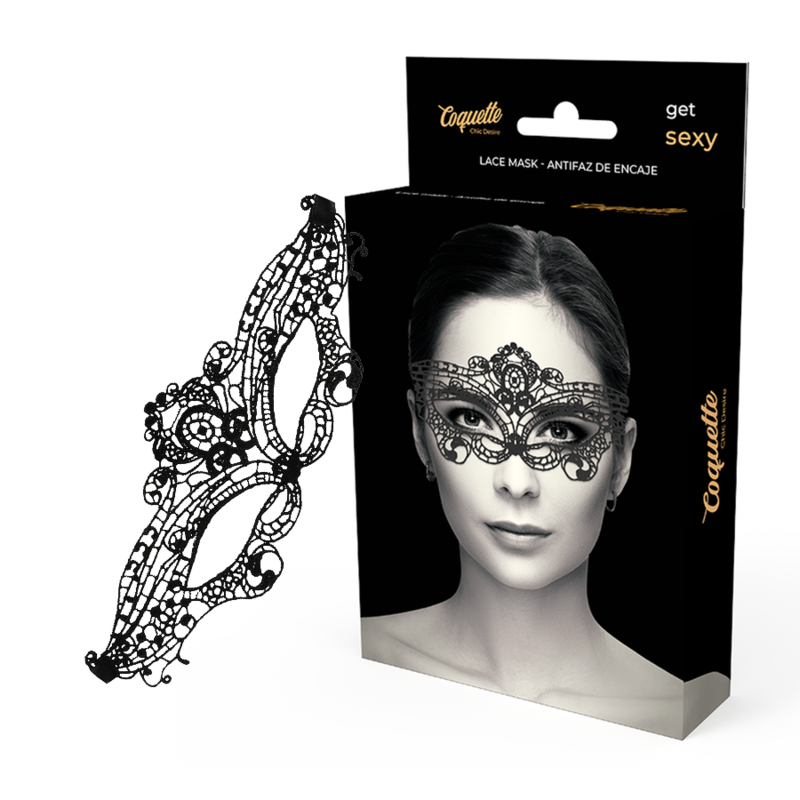 masque pour les yeux fin en dentelle noire Coquette Chic Desire photo principale
