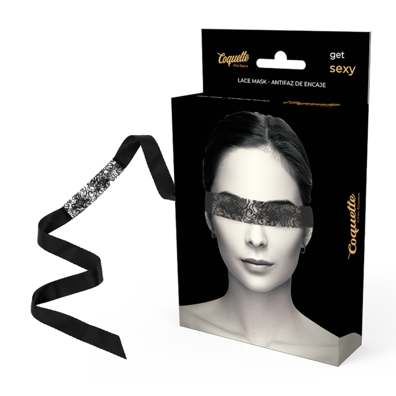 masque pour les yeux en dentelle noire avec ruban Coquette Chic Desire photo principale
