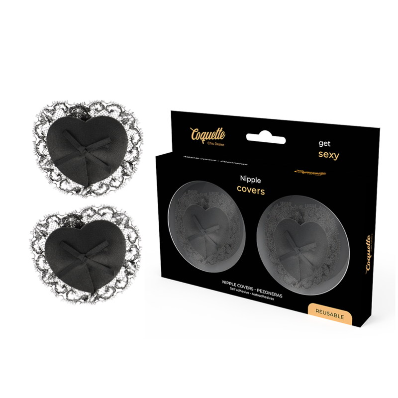 cache-tétons en dentelle noire Coquette Chic Desire, photo principale