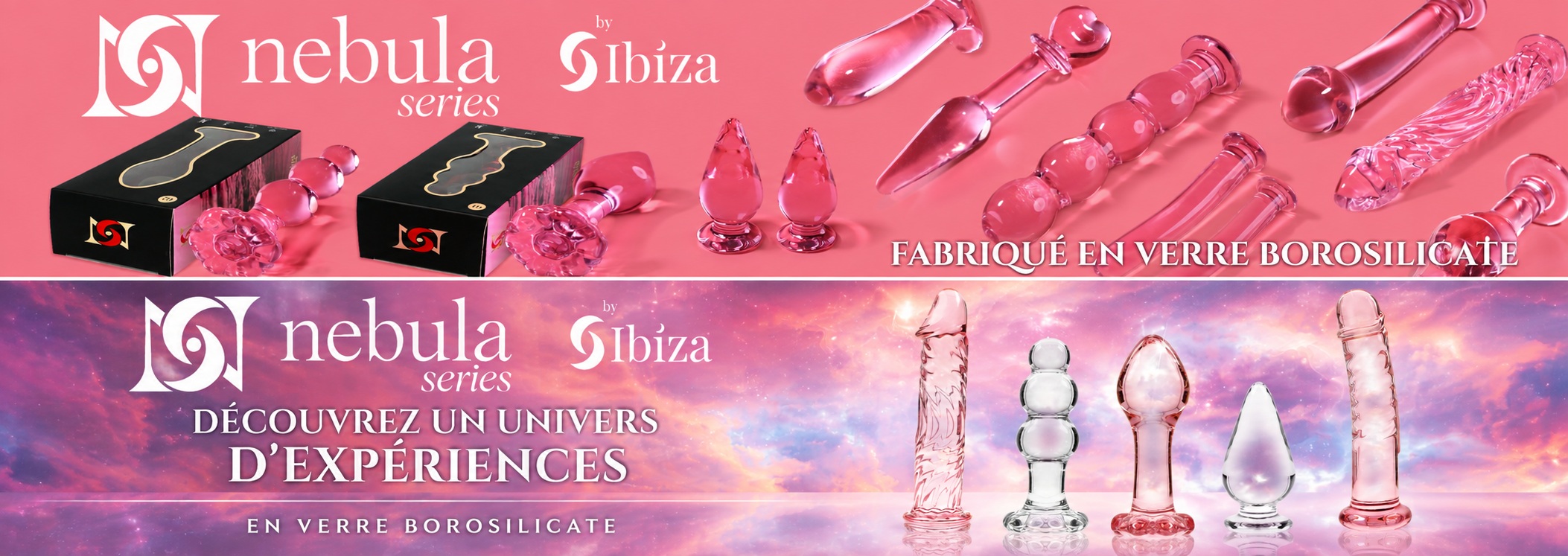 Nebula Series by Ibiza – collection de jouets en verre borosilicate