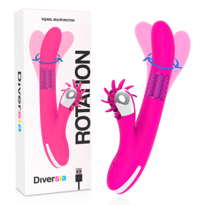 Vibromasseur rabbit rotatif rechargeable Diversia photo principale