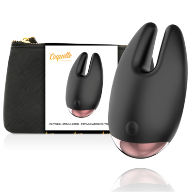 stimulateur clitoridien rechargeable noir et or modèle 1 Coquette Chic Desire photo principale