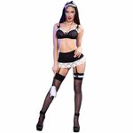 Costume soubrette sexy avec plumeau Chilirose CR 4719, photo principale