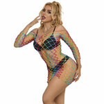 robe résille manches longues arc-en-ciel Subblime