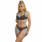 robe résille sans manches col montant arc-en-ciel Subblime