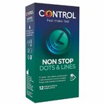 Préservatifs retardants Control Nonstop Dots and Lines 12 unités, vue 1 sur 2