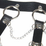 Harnais poitrine chaîne en S cuir noir Subblime vue 2 sur 11
