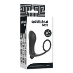 Emballage du plug anal vibrant avec anneau pénien Addicted Toys, mentions et pictogrammes