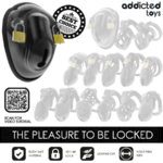 Addicted Toys Locked cage de chasteté verrouillée sans clé 11,5 cm, vue 7 sur 7