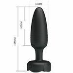 Plug anal vibrant Pretty Love Tarion lumière LED noir 12,5 cm, vue 6