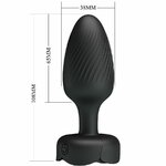 Plug anal vibrant Pretty Love Varian lumière LED noir 10,8 cm, vue 6