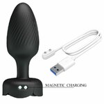 Plug anal vibrant Pretty Love Varian lumière LED noir 10,8 cm, vue 7