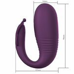Vibromasseur œuf va-et-vient Pretty Love Klay violet contrôlé par application, vue 5