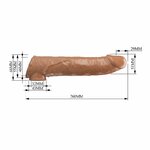 Manchon dextension de pénis ajustable Pretty Love 26 cm naturel, vue 9 sur 9