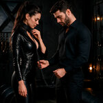 collier avec laisse chaîne doublé néoprène Fetish Submissive 3