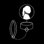 collier avec laisse chaîne doublé néoprène Fetish Submissive 12