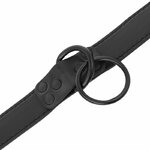 collier néoprène noir avec laisse chaîne Darkness 3