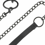 collier néoprène noir avec laisse chaîne Darkness 4