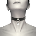 collier fétiche en cuir végan hochet et cerceau Coquette Chic Desire 2