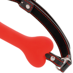 bâillon os en silicone rouge Darkness 3