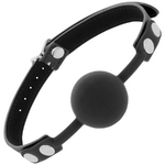 bâillon en silicone noir avec lanières Darkness 2