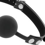 bâillon en silicone noir avec lanières Darkness 3