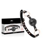 bâillon boule respirant en cuir végan Begme Black Edition 2