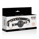 bâillon boule respirant en cuir végan Begme Black Edition 4