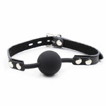 bâillon boule en silicone avec ceinture et cadenas Ohmama Fetish 2