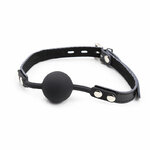 bâillon boule en silicone avec ceinture et cadenas Ohmama Fetish 3