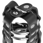 cage de chasteté en cuir végan avec serrure Darkness 3
