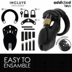 cage de chasteté 10 cm avec 5 anneaux Addicted Toys Locked 4