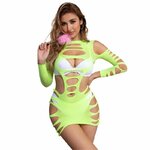 robe résille élastique manches longues verte Subblime 4