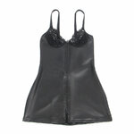 Robe zippée en similicuir noir Subblime, vue 5