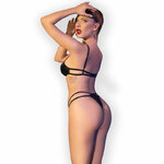ensemble body en éco-cuir noir avec masque S/M Chilirose CR 4700 2