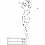 bodystocking résille noir brodé avec ouverture Passion BS020 2