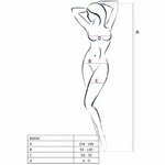 bodystocking résille noir brodé ouverture entrejambe Passion BS034 3