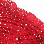 bodystocking résille rouge à motif losange avec gants Subblime 952181 4