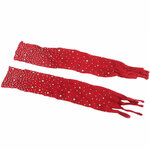 bodystocking résille rouge à motif losange avec gants Subblime 952181 5