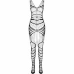 bodystocking noir en résille et dentelle effet mini-robe Passion BS102 3