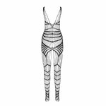 bodystocking noir en résille et dentelle effet mini-robe Passion BS102 4