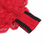 chemisier de nuit en soie et dentelle avec culotte rouge L/XL Subblime 953904 12