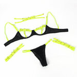 ensemble soutien-gorge avec collier et détails de jambes vert fluo L/XL Subblime 955281 7