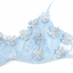 ensemble soutien-gorge et culotte brodés de fleurs bleu ciel S/M Subblime 957629 6